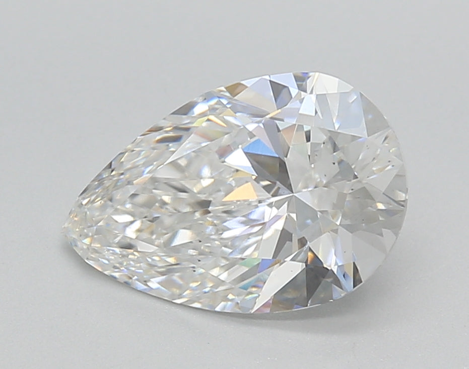 2.02 Carat Pear Shaped, Excellent Cut, E Color, VS1 Clarity, IGI Certified Lab Grown Diamond