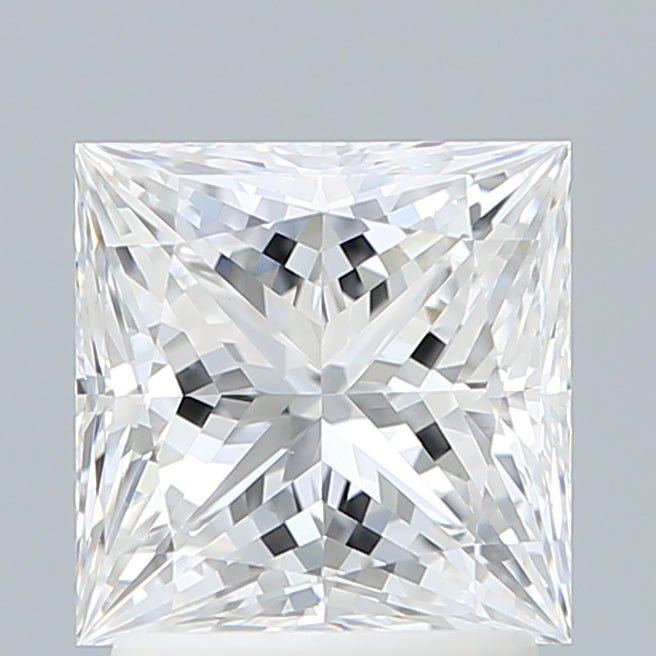 2.10 Carat Princess Shaped, Ideal Cut, E Color, VVS2 Clarity, IGI Certified Lab Grown Diamond