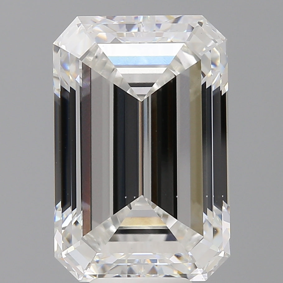 10.01 Carat Emerald Shaped, Excellent Cut, F Color, VS1 Clarity, IGI Certified Lab Grown Diamond