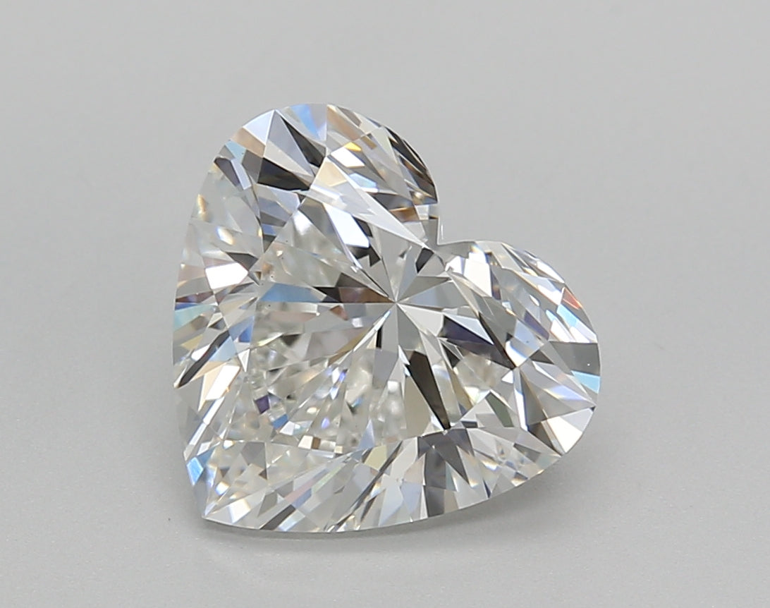 3.01 Carat Heart Shaped, Excellent Cut, F Color, VVS2 Clarity, IGI Certified Lab Grown Diamond