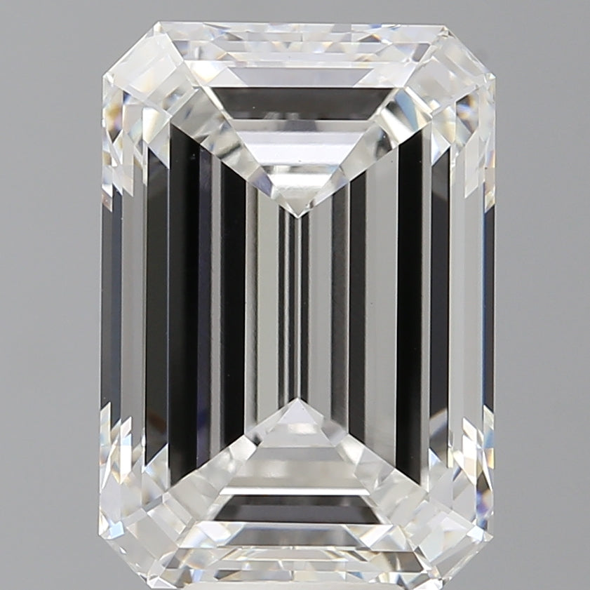 9.02 Carat Emerald Shaped, Ideal Cut, E Color, VVS2 Clarity, IGI Certified Lab Grown Diamond
