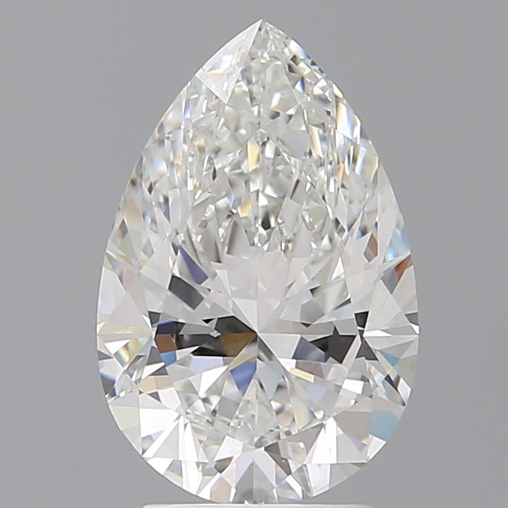3.02 Carat Pear Shaped, Excellent Cut, E Color, VVS2 Clarity, IGI Certified Lab Grown Diamond