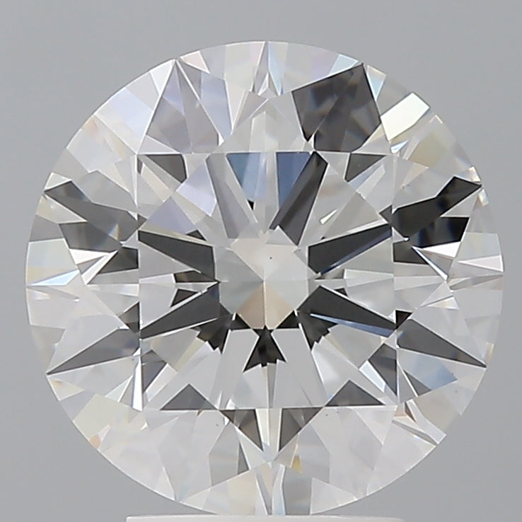 4.06 Carat Round Shaped, Ideal Cut, F Color, VVS2 Clarity, IGI Certified Lab Grown Diamond