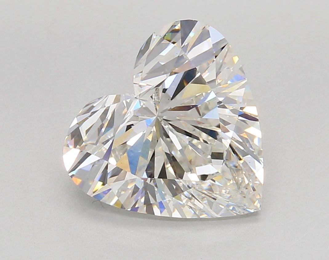 4.01 Carat Heart Shaped, Ideal Cut, F Color, VS1 Clarity, IGI Certified Lab Grown Diamond