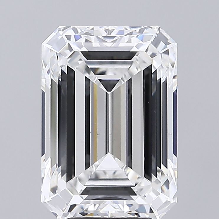 6.22 Carat Emerald Shaped, Ideal Cut, F Color, VS1 Clarity, IGI Certified Lab Grown Diamond