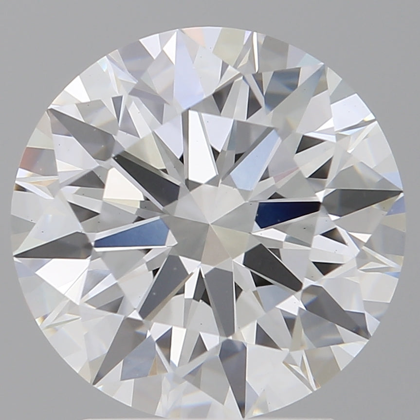 3.09 Carat Round Shaped, Ideal Cut, E Color, VVS2 Clarity, IGI Certified Lab Grown Diamond