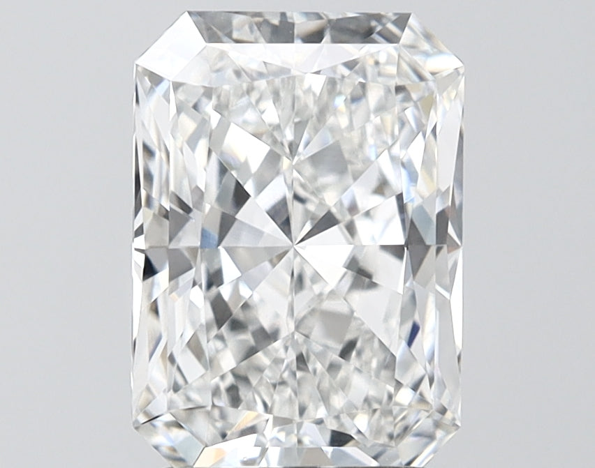 2.59 Carat Radiant Shaped, Ideal Cut, E Color, VVS2 Clarity, IGI Certified Lab Grown Diamond