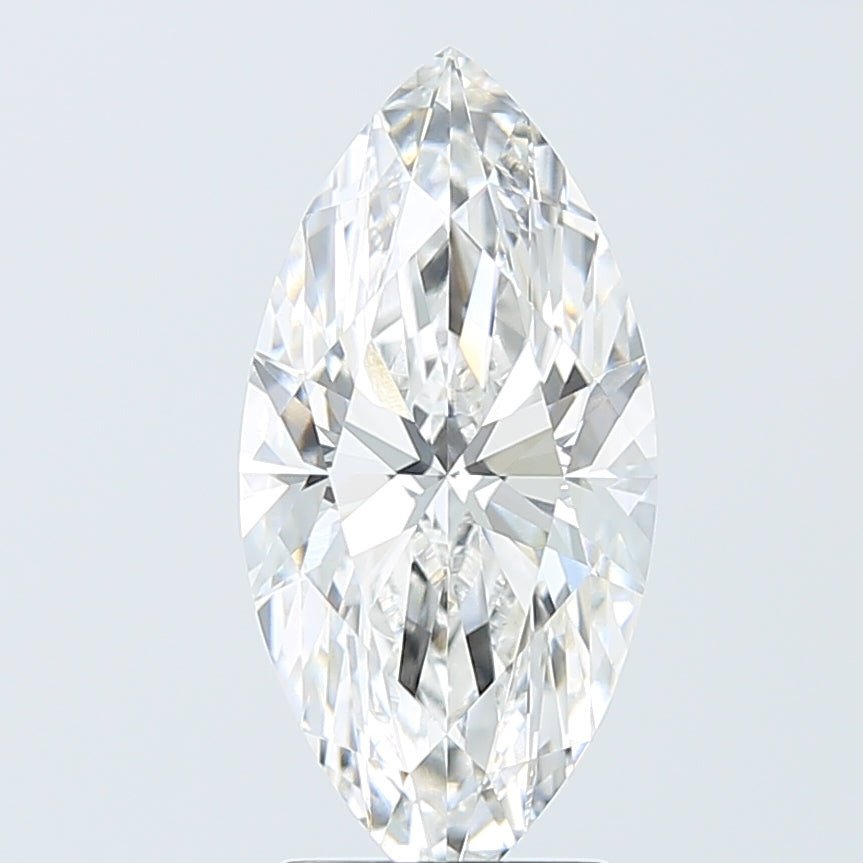 3.08 Carat Marquise Shaped, Ideal Cut, F Color, VVS2 Clarity, IGI Certified Lab Grown Diamond