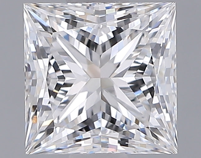 1.34 Carat Princess Shaped, Ideal Cut, D Color, VVS2 Clarity, IGI Certified Lab Grown Diamond