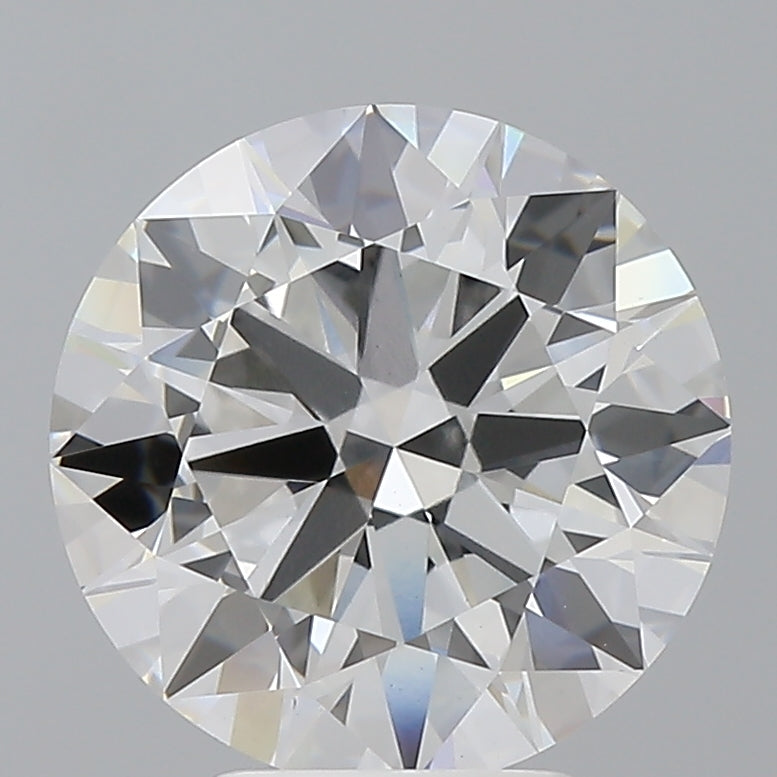 4.09 Carat Round Shaped, Ideal Cut, F Color, VVS2 Clarity, IGI Certified Lab Grown Diamond