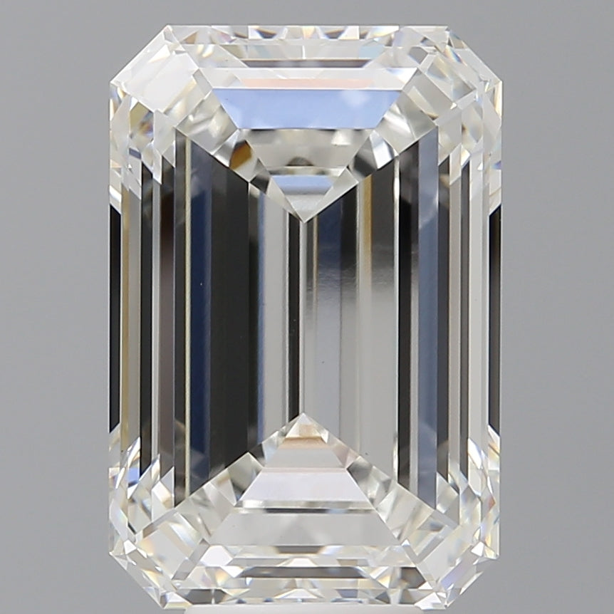 9.08 Carat Emerald Shaped, Ideal Cut, G Color, VVS2 Clarity, IGI Certified Lab Grown Diamond