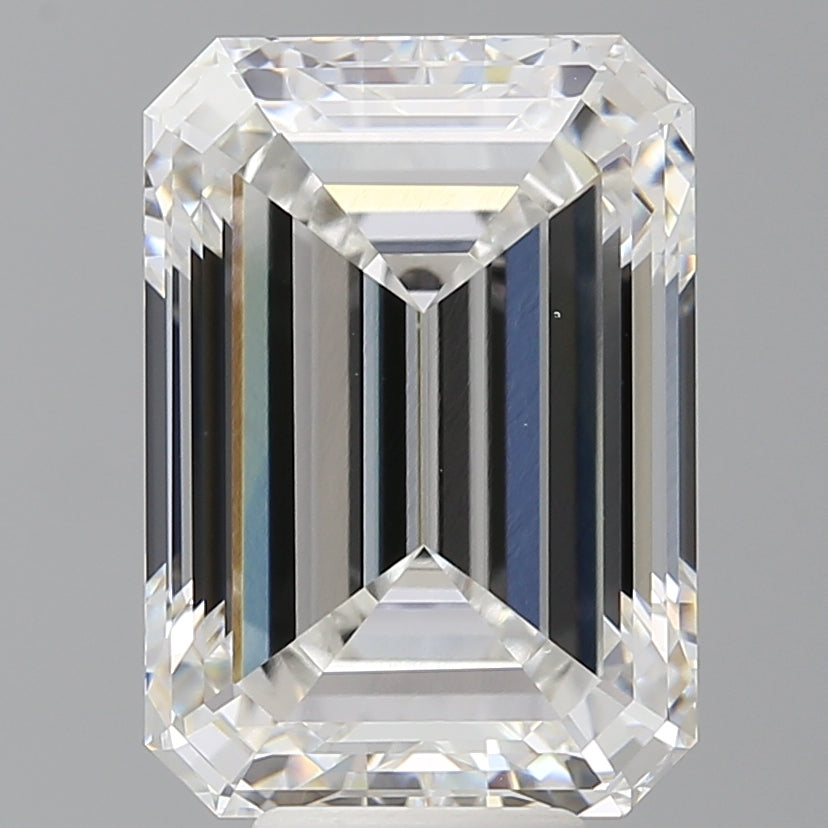 8.50 Carat Emerald Shaped, Ideal Cut, F Color, VVS2 Clarity, IGI Certified Lab Grown Diamond