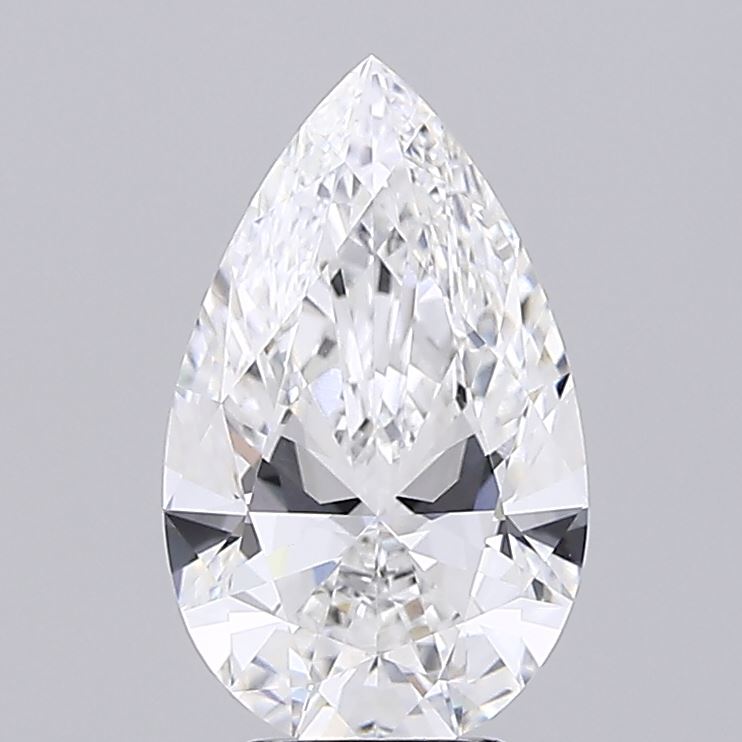 4.01 Carat Pear Shaped, Ideal Cut, E Color, VVS2 Clarity, IGI Certified Lab Grown Diamond