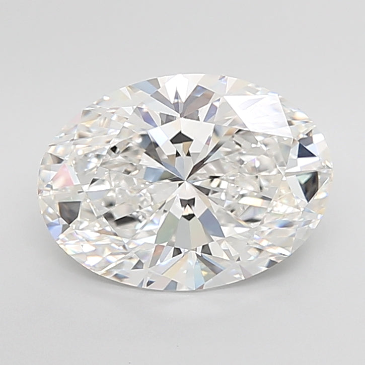 5.02 Carat Oval Shaped, Ideal Cut, F Color, VVS2 Clarity, IGI Certified Lab Grown Diamond