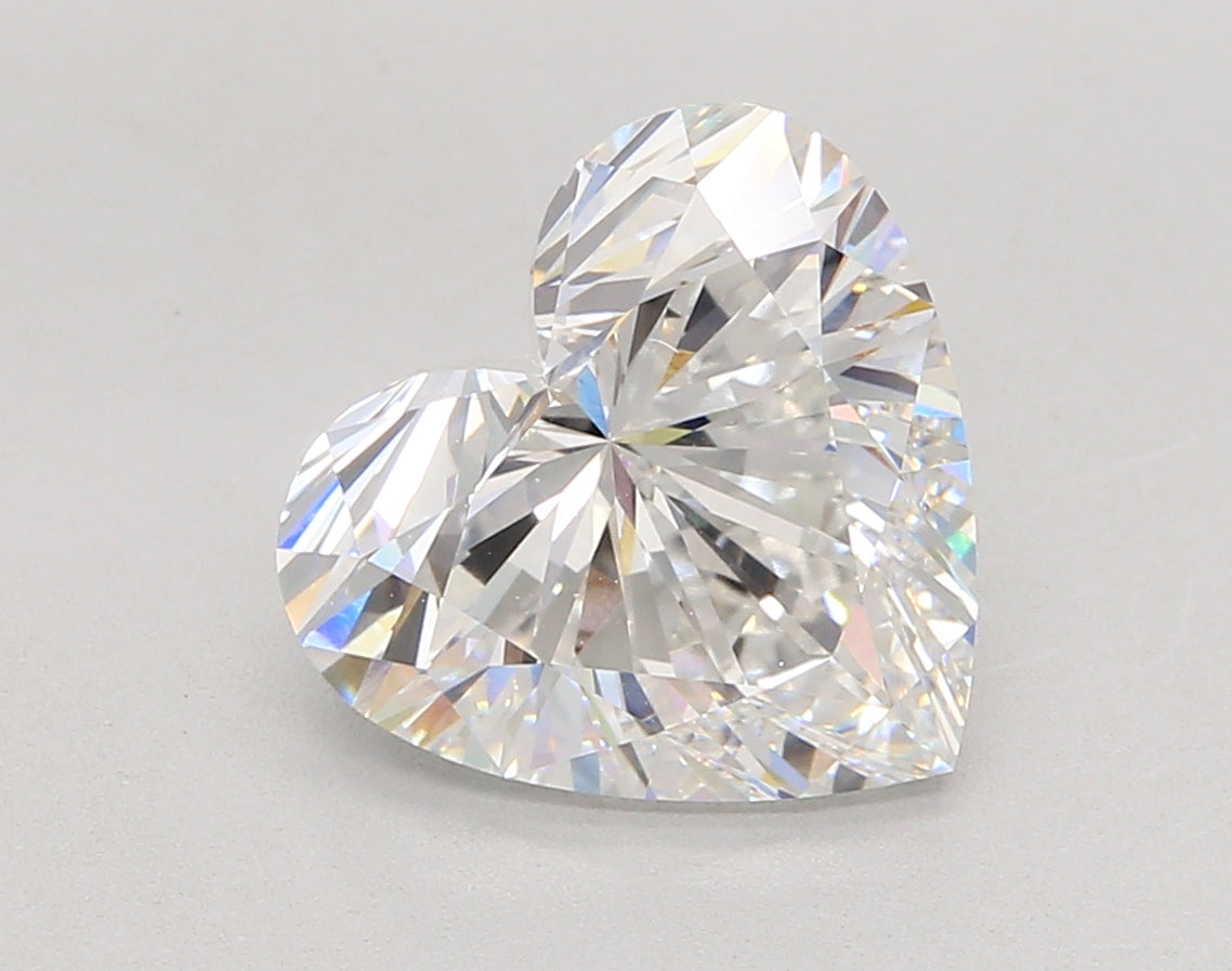 4.75 Carat Heart Shaped, Excellent Cut, E Color, VVS2 Clarity, IGI Certified Lab Grown Diamond