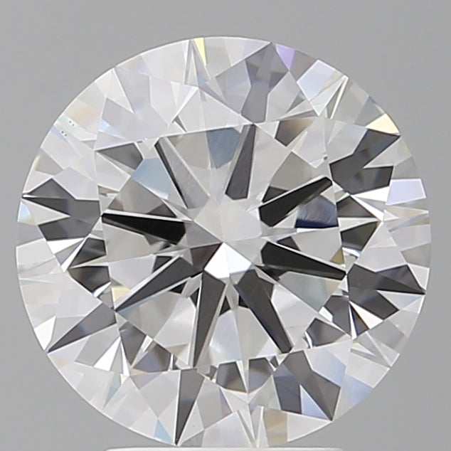4.08 Carat Round Shaped, Excellent Cut, F Color, VVS2 Clarity, IGI Certified Lab Grown Diamond