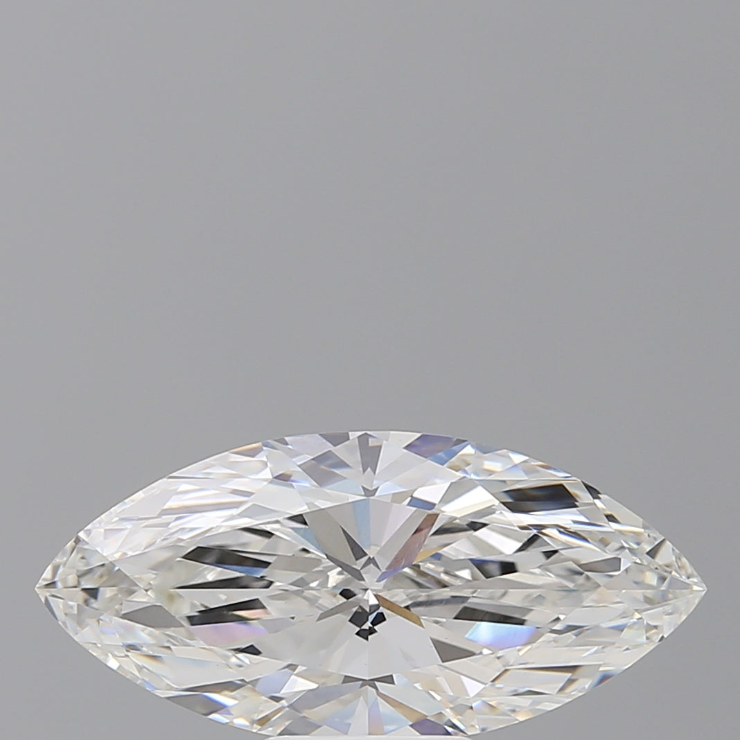4.08 Carat Marquise Shaped, Ideal Cut, F Color, VVS2 Clarity, IGI Certified Lab Grown Diamond