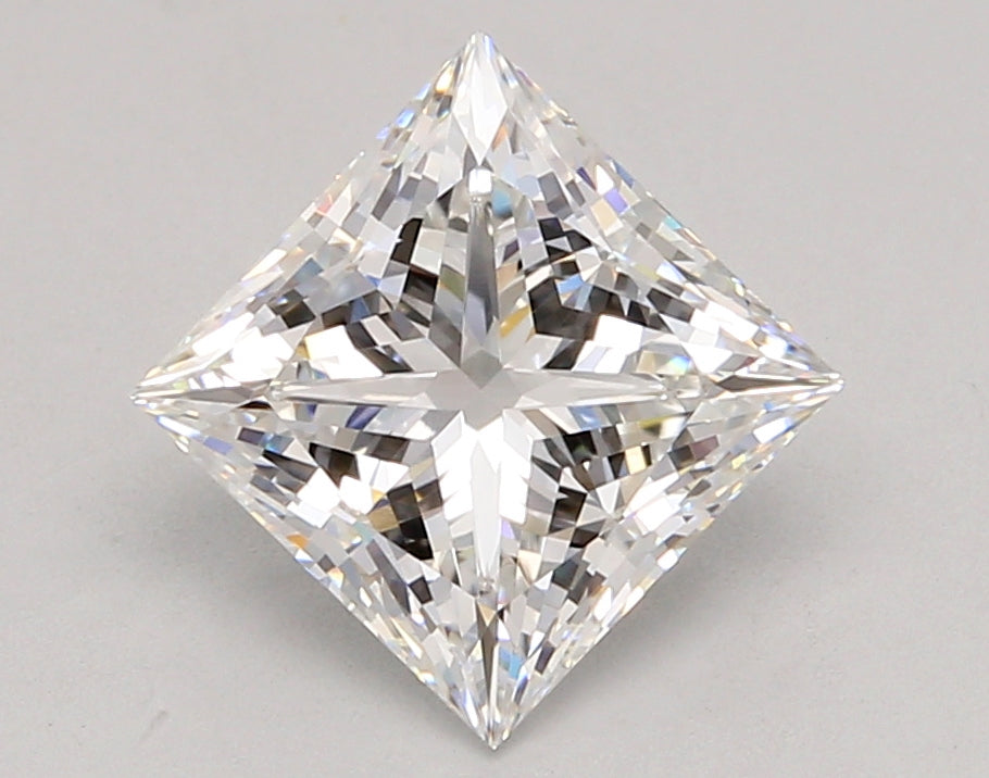 3.04 Carat Princess Shaped, Ideal Cut, E Color, VVS2 Clarity, IGI Certified Lab Grown Diamond