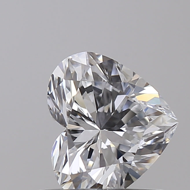0.69 Carat Heart Shaped, Ideal Cut, D Color, VVS2 Clarity, IGI Certified Lab Grown Diamond