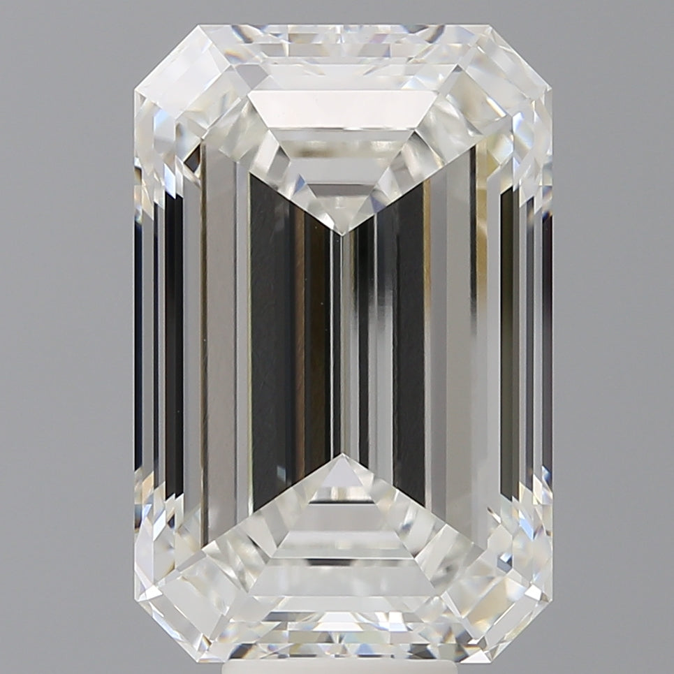 12.09 Carat Emerald Shaped, Ideal Cut, F Color, VVS2 Clarity, IGI Certified Lab Grown Diamond