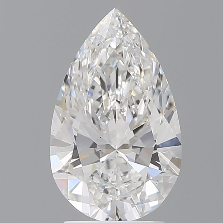 2.59 Carat Pear Shaped, Ideal Cut, E Color, VS1 Clarity, IGI Certified Lab Grown Diamond