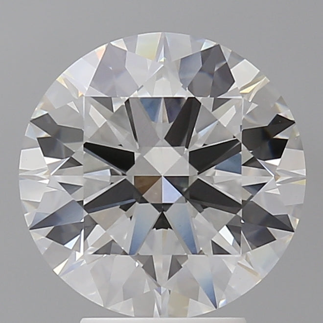 4.08 Carat Round Shaped, Ideal Cut, F Color, VVS2 Clarity, IGI Certified Lab Grown Diamond