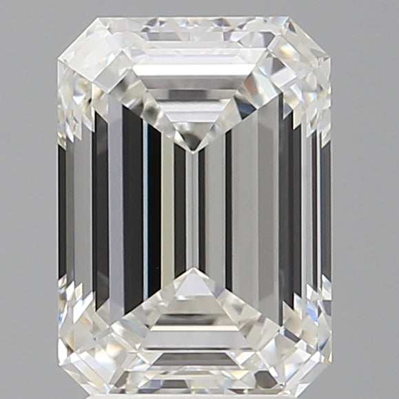 3.09 Carat Emerald Shaped, Ideal Cut, F Color, VVS2 Clarity, IGI Certified Lab Grown Diamond