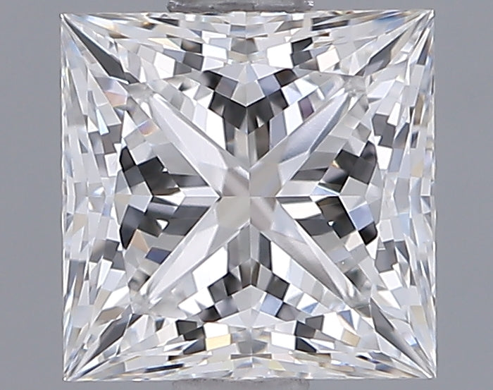 1.34 Carat Princess Shaped, Ideal Cut, E Color, VVS2 Clarity, IGI Certified Lab Grown Diamond
