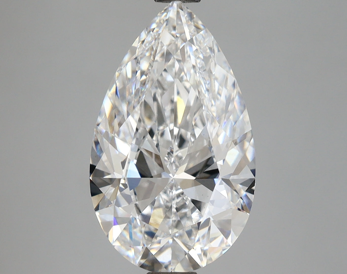 4.53 Carat Pear Shaped, Ideal Cut, D Color, VVS2 Clarity, IGI Certified Lab Grown Diamond