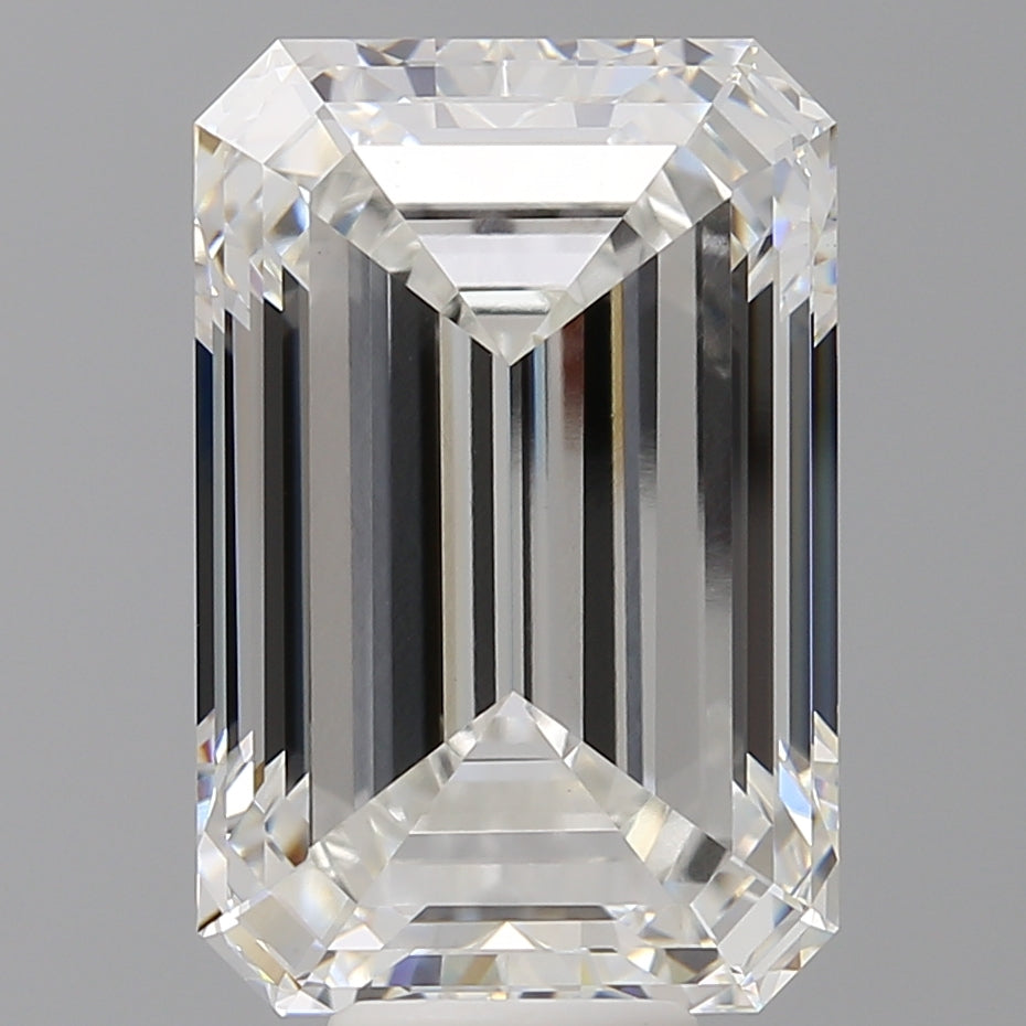 11.10 Carat Emerald Shaped, Ideal Cut, F Color, VVS2 Clarity, IGI Certified Lab Grown Diamond
