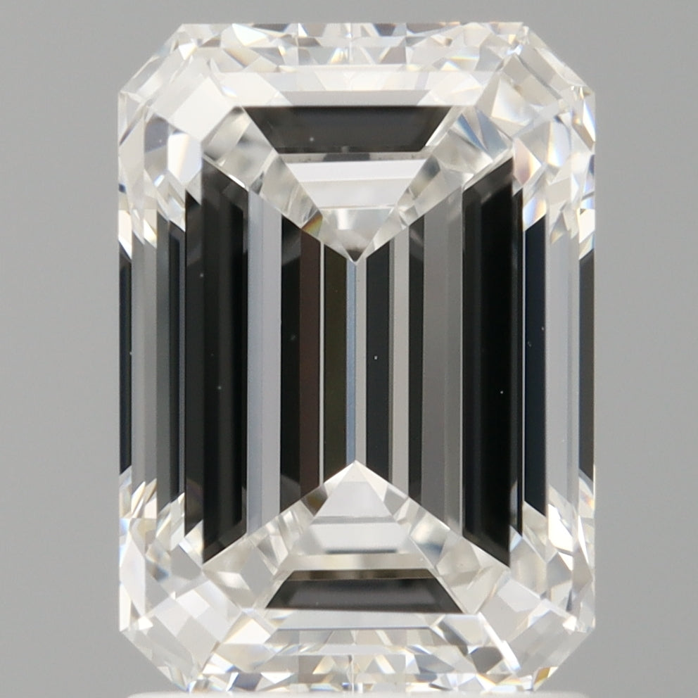 2.02 Carat Emerald Shaped, Ideal Cut, E Color, VVS2 Clarity, IGI Certified Lab Grown Diamond