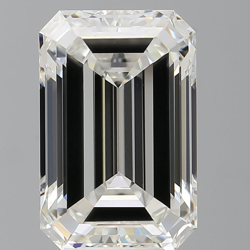 8.57 Carat Emerald Shaped, Ideal Cut, F Color, VS1 Clarity, IGI Certified Lab Grown Diamond