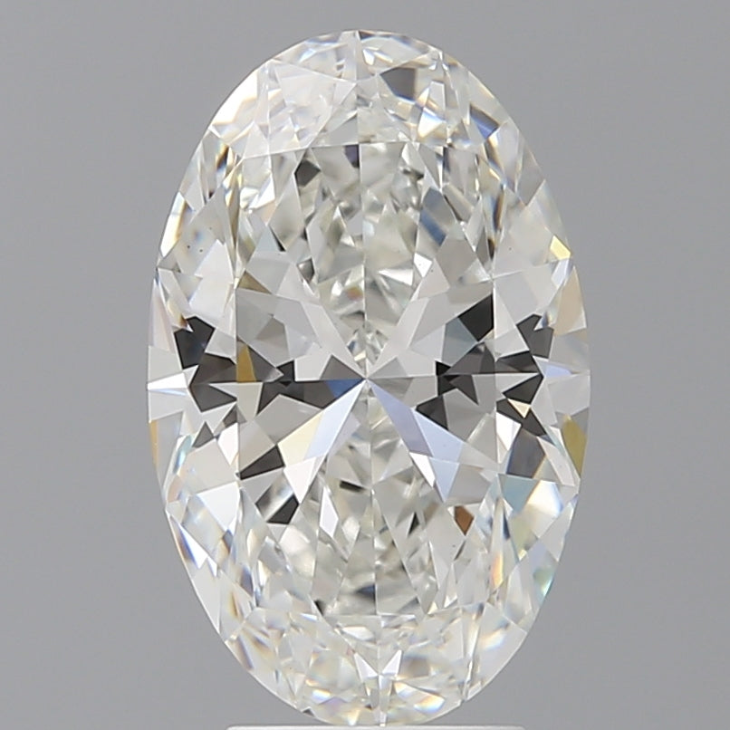 4.09 Carat Oval Shaped, Ideal Cut, F Color, VVS2 Clarity, IGI Certified Lab Grown Diamond