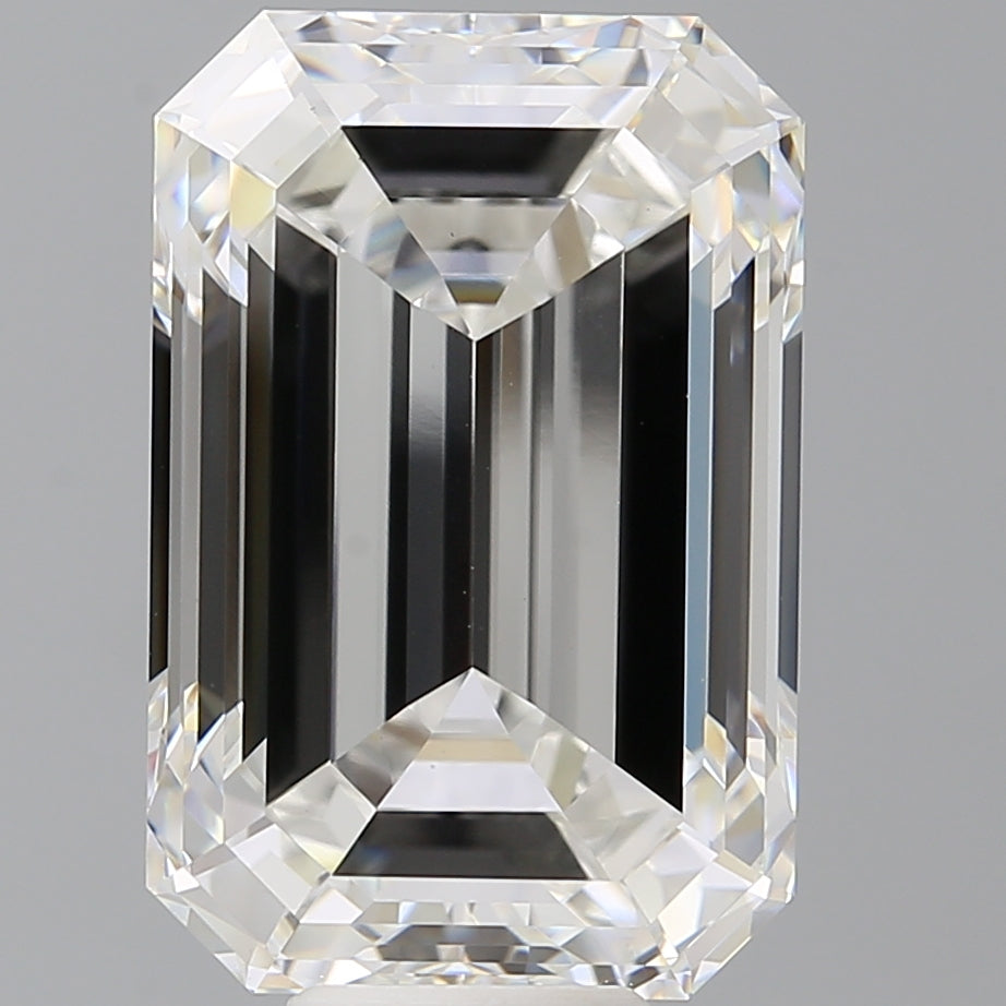 11.57 Carat Emerald Shaped, Ideal Cut, F Color, VVS2 Clarity, IGI Certified Lab Grown Diamond