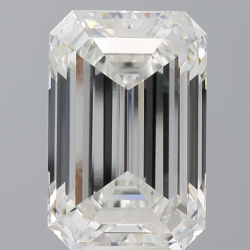 9.10 Carat Emerald Shaped, Ideal Cut, F Color, VS1 Clarity, IGI Certified Lab Grown Diamond