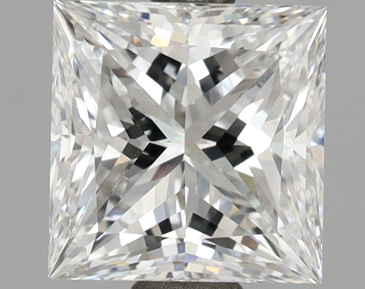 2.06 Carat Princess Shaped, Ideal Cut, E Color, VS1 Clarity, IGI Certified Lab Grown Diamond