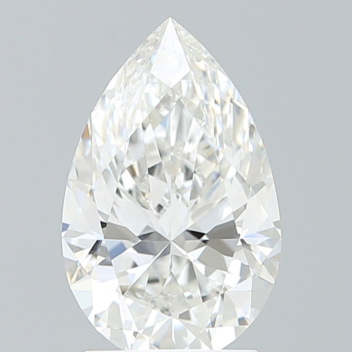 2.18 Carat Pear Shaped, Ideal Cut, F Color, VVS2 Clarity, IGI Certified Lab Grown Diamond