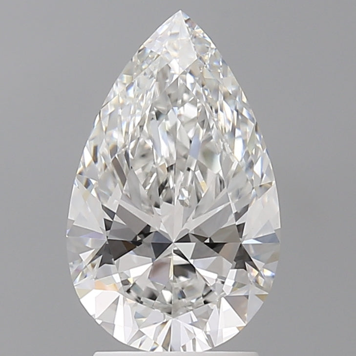 2.54 Carat Pear Shaped, Ideal Cut, E Color, VVS2 Clarity, IGI Certified Lab Grown Diamond