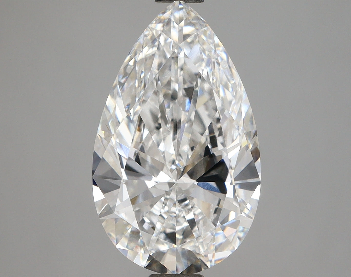 3.53 Carat Pear Shaped, Excellent Cut, D Color, VVS1 Clarity, IGI Certified Lab Grown Diamond