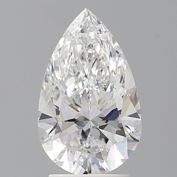 2.51 Carat Pear Shaped, Ideal Cut, E Color, SI1 Clarity, IGI Certified Lab Grown Diamond