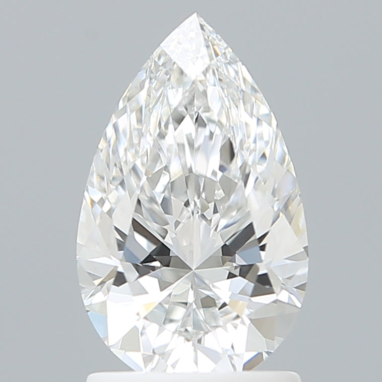 1.59 Carat Pear Shaped, Ideal Cut, D Color, VVS2 Clarity, IGI Certified Lab Grown Diamond