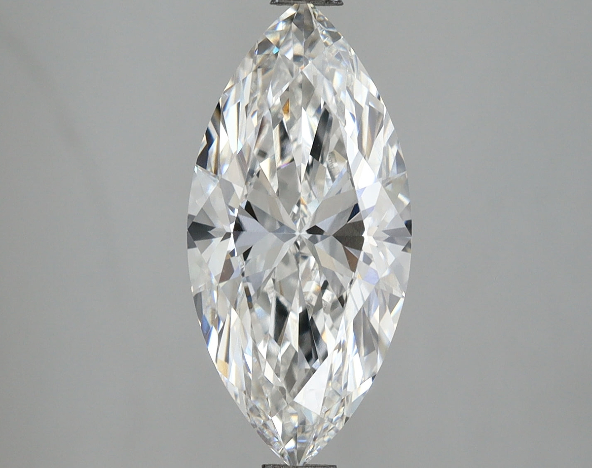 2.56 Carat Marquise Shaped, Ideal Cut, D Color, VVS1 Clarity, IGI Certified Lab Grown Diamond