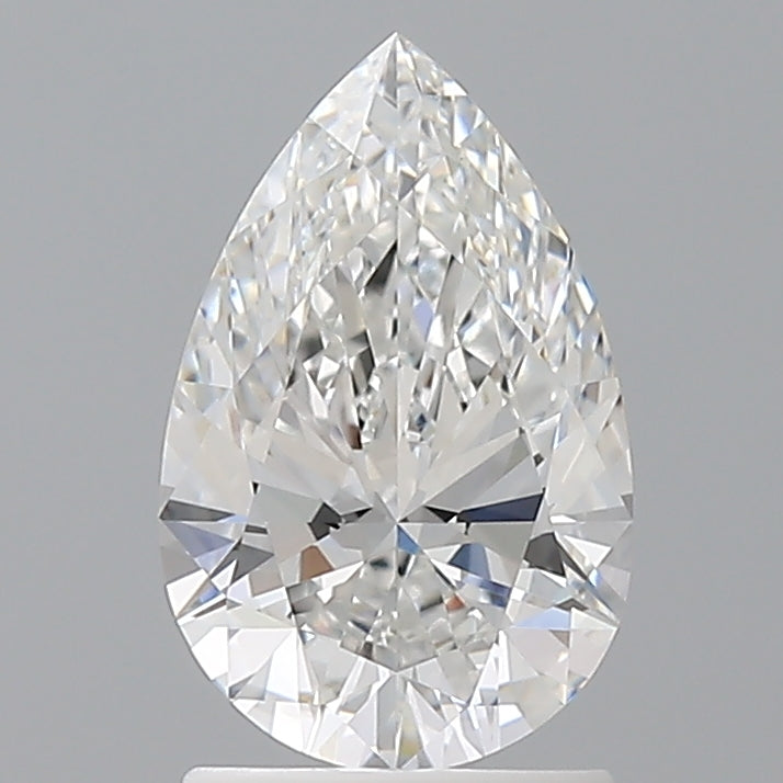 1.59 Carat Pear Shaped, Ideal Cut, E Color, VVS2 Clarity, IGI Certified Lab Grown Diamond