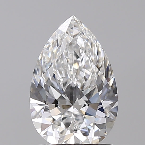 1.52 Carat Pear Shaped, Excellent Cut, D Color, VS1 Clarity, IGI Certified Lab Grown Diamond