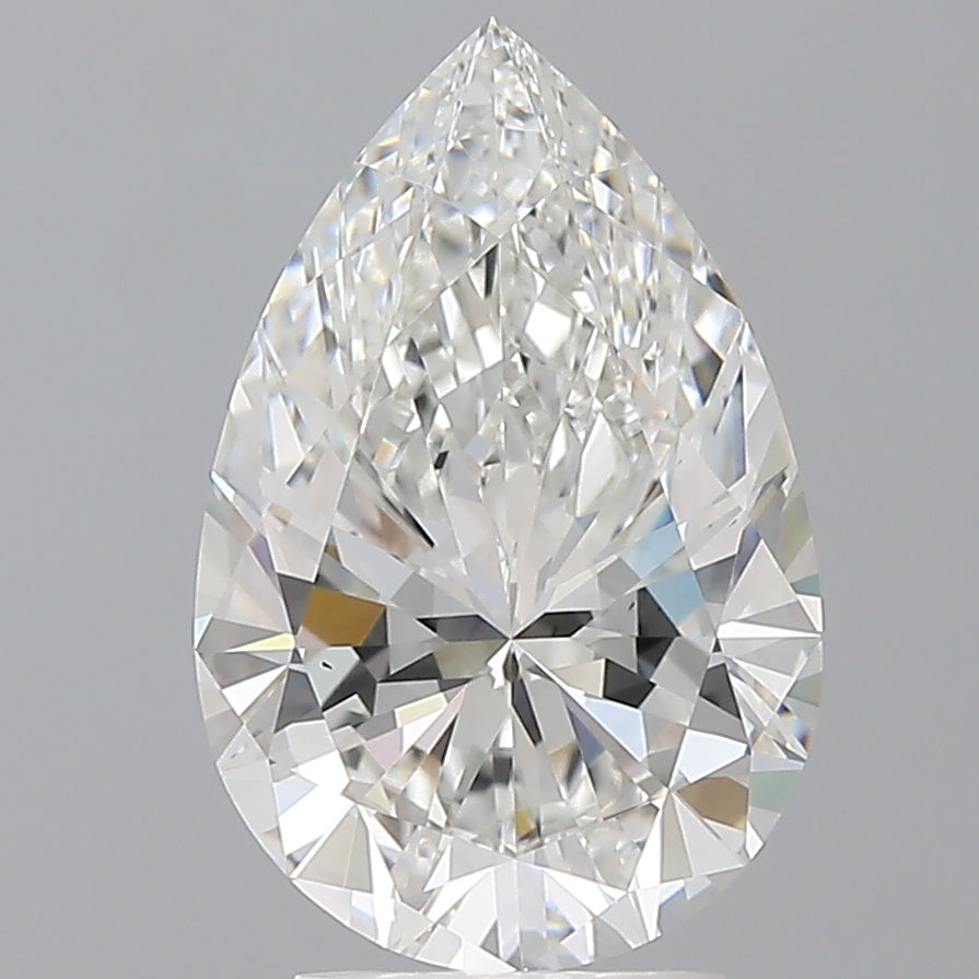 3.57 Carat Pear Shaped, Very Good Cut, E Color, VS1 Clarity, IGI Certified Lab Grown Diamond