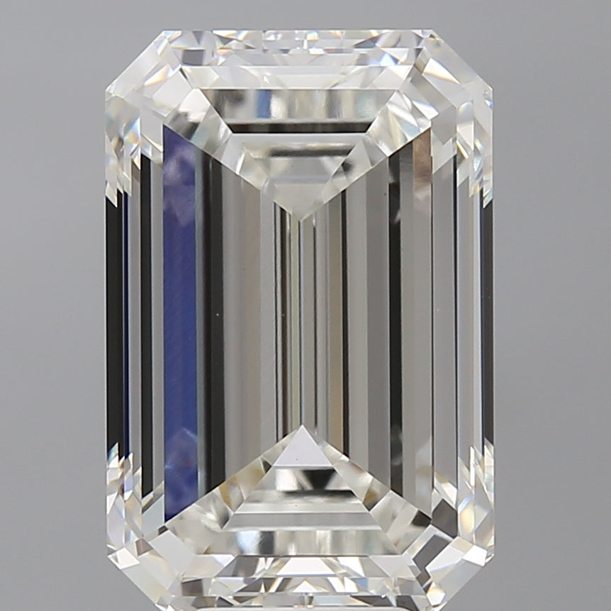 9.03 Carat Emerald Shaped, Ideal Cut, G Color, VVS2 Clarity, IGI Certified Lab Grown Diamond