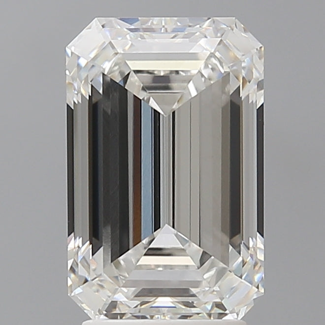 3.60 Carat Emerald Shaped, Ideal Cut, F Color, VVS2 Clarity, IGI Certified Lab Grown Diamond