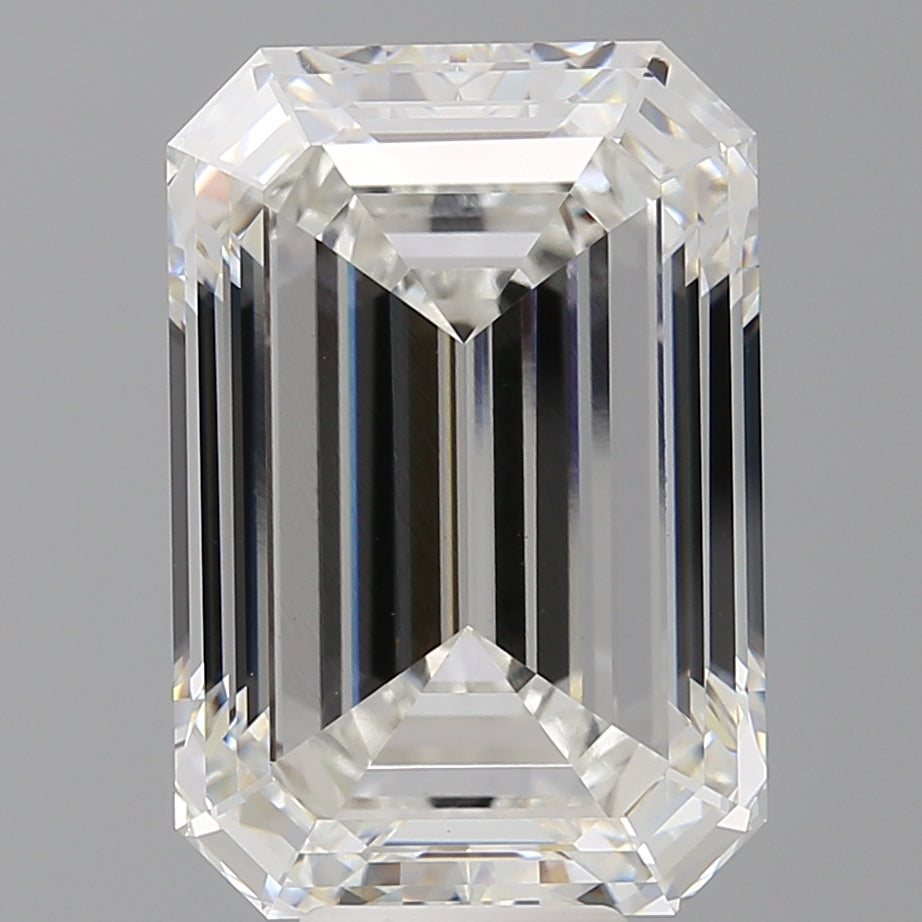 10.57 Carat Emerald Shaped, Ideal Cut, F Color, VVS2 Clarity, IGI Certified Lab Grown Diamond