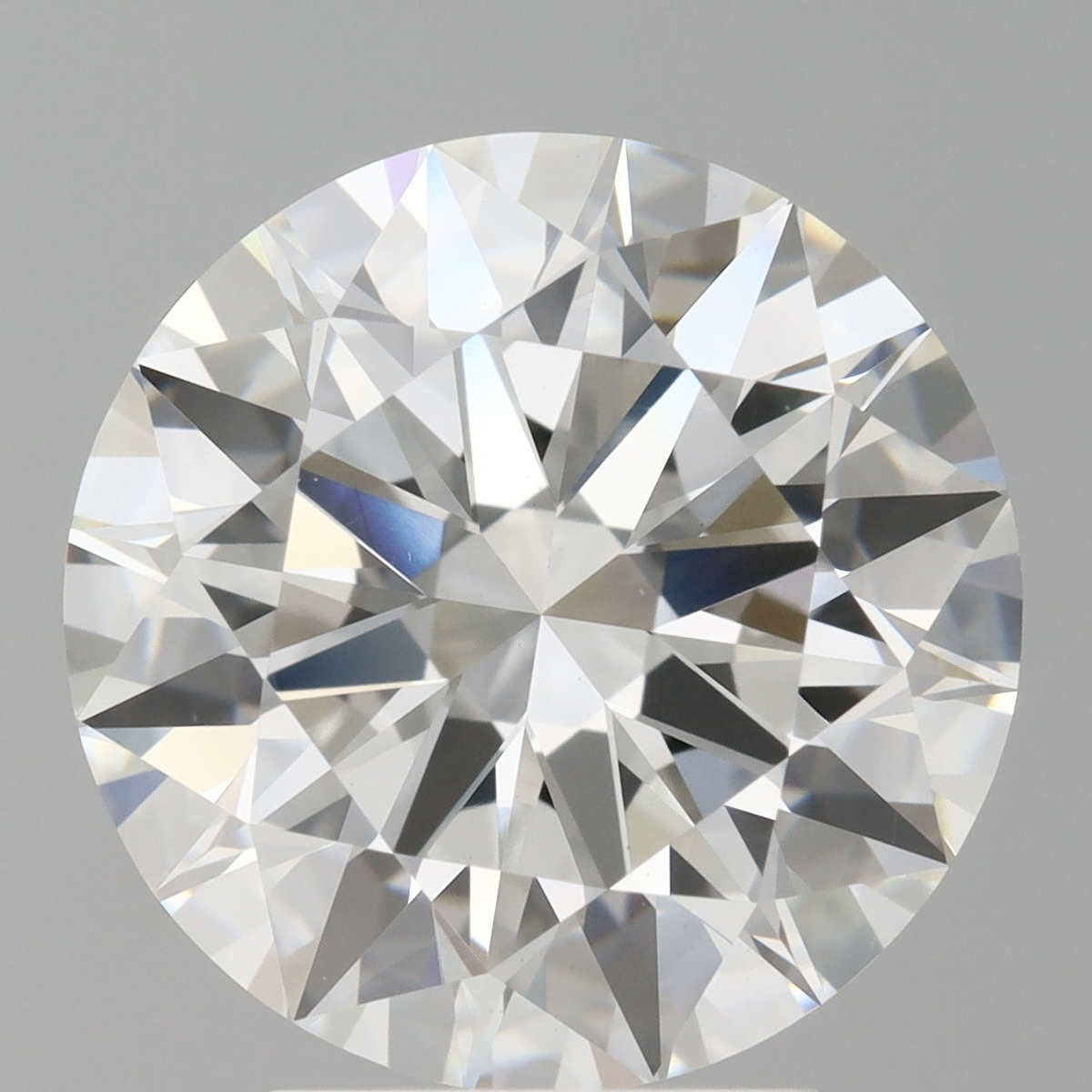 4.08 Carat Round Shaped, Ideal Cut, F Color, VVS2 Clarity, IGI Certified Lab Grown Diamond