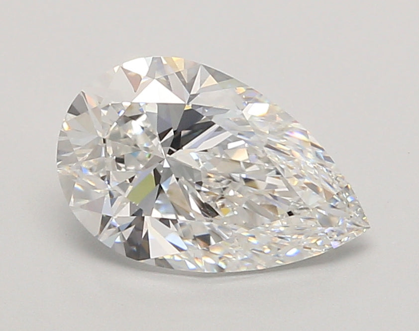 2.00 Carat Pear Shaped, Ideal Cut, D Color, VVS2 Clarity, IGI Certified Lab Grown Diamond